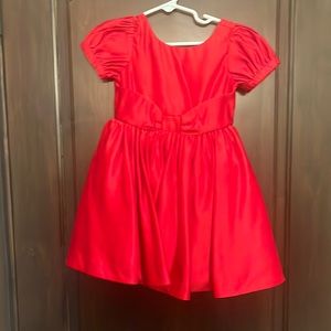 Janie and Jack worn twice red satin dress